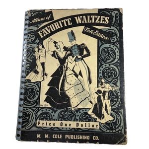 Rare Vintage Album of favorite Waltzes Music Book